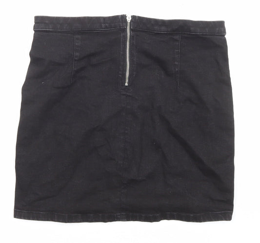 Womens UK Size 14 Topshop A-Line Denim Skirt
