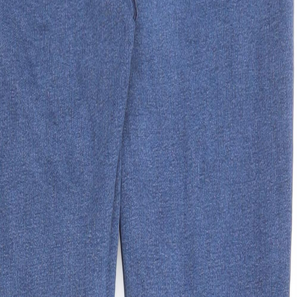 Denim & Co. Womens Blue Cotton Skinny Jeans Size 12 L26 in Regular Zip - Pockets