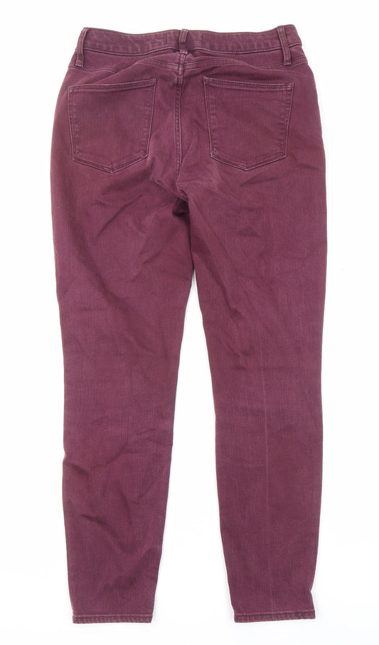 Gap Womens Purple Cotton Straight Jeans Size 28 in L28 in Regular Zip - Pockets