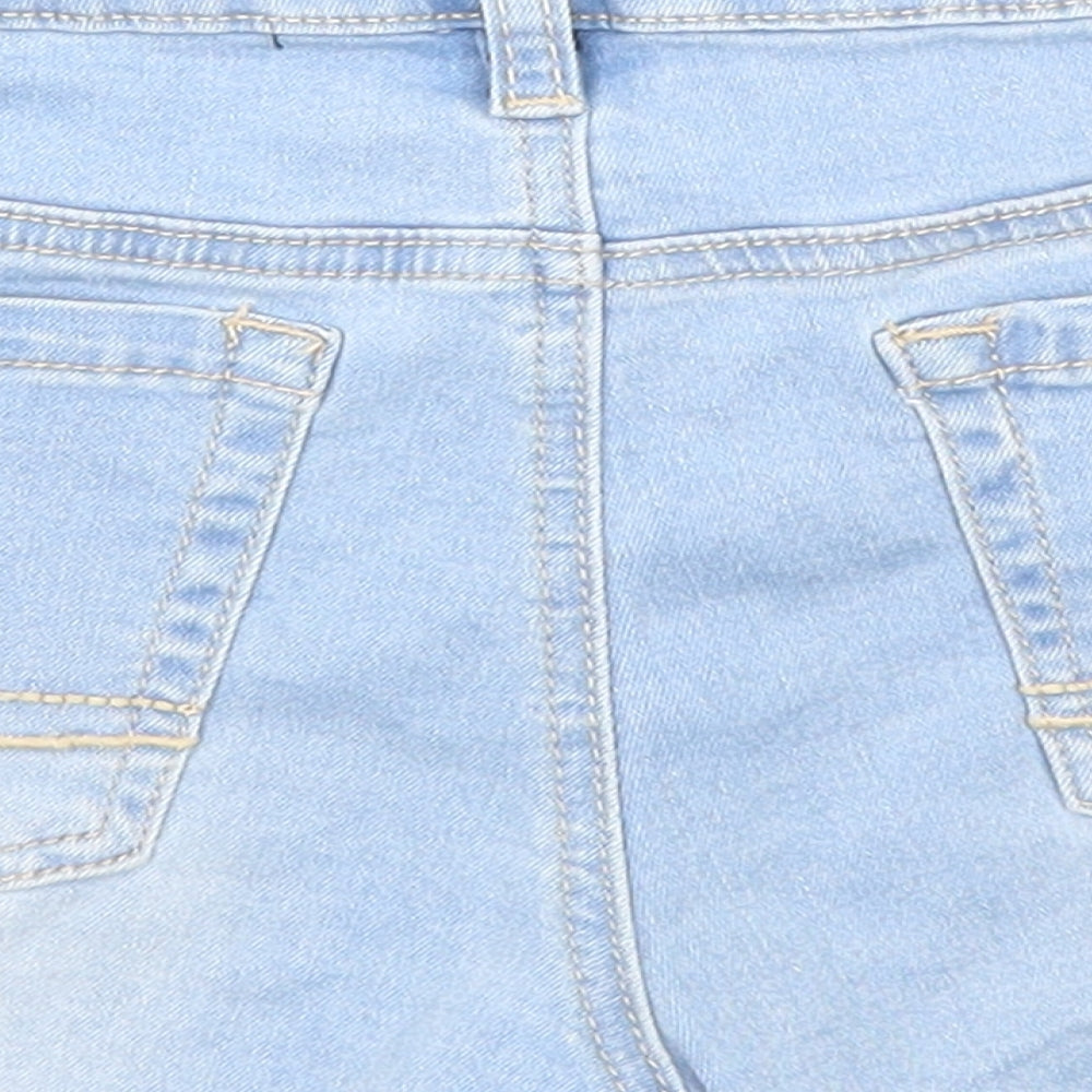 American Eagle Outfitters Girls Blue Cotton Boyfriend Shorts Size 14 Years Regular Zip - Pockets