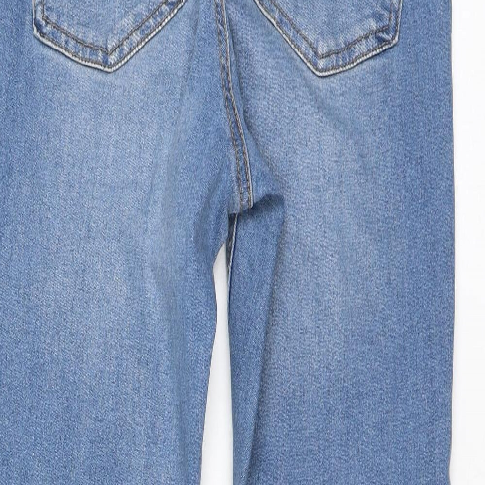 Denim & Co. Womens Blue Cotton Skinny Jeans Size 10 L26 in Regular Zip