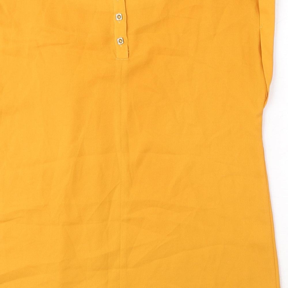 Womens UK Size 8 Louche Yellow Basic Blouse