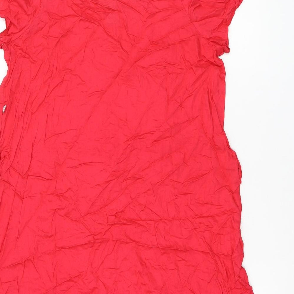 Hering Kids Girls Red Viscose Shift Size 16 Years Scoop Neck Pullover