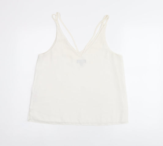 Womens UK Size 12 Topshop White Camisole T-Shirt