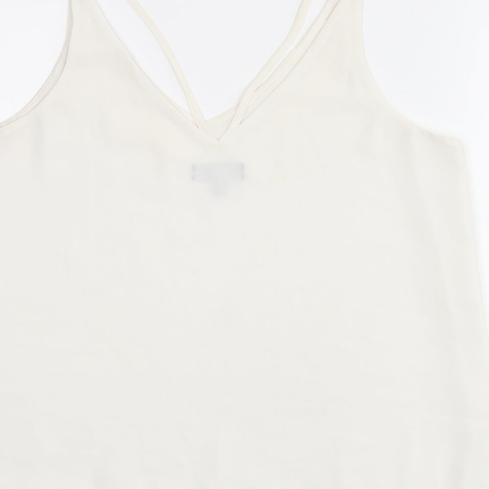 Womens UK Size 12 Topshop White Camisole T-Shirt