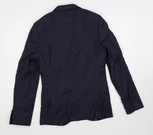 Mens UK Size 36 Topman Regular Blue Suit Jacket