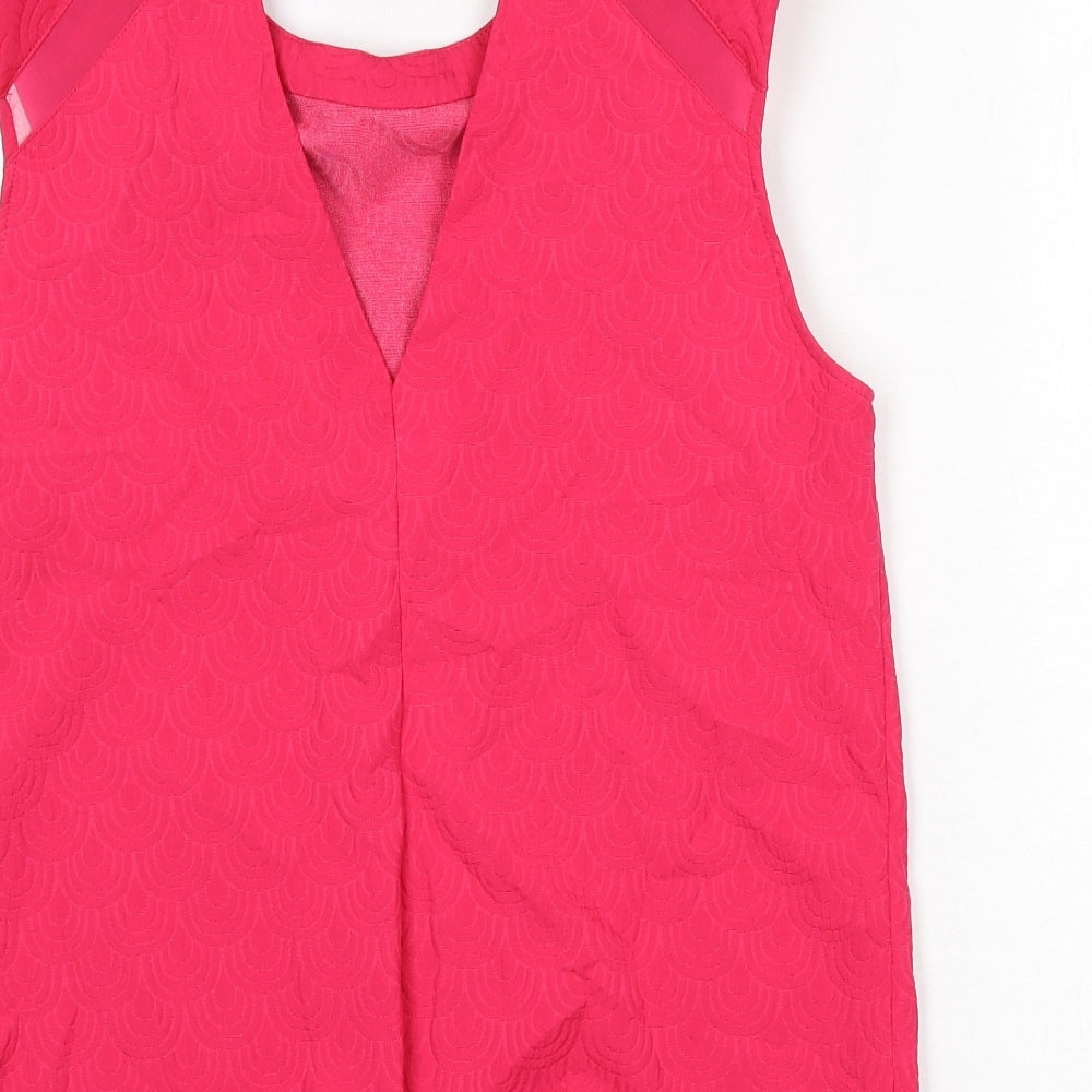 Womens UK Size 12 river is Pink Basic Tank