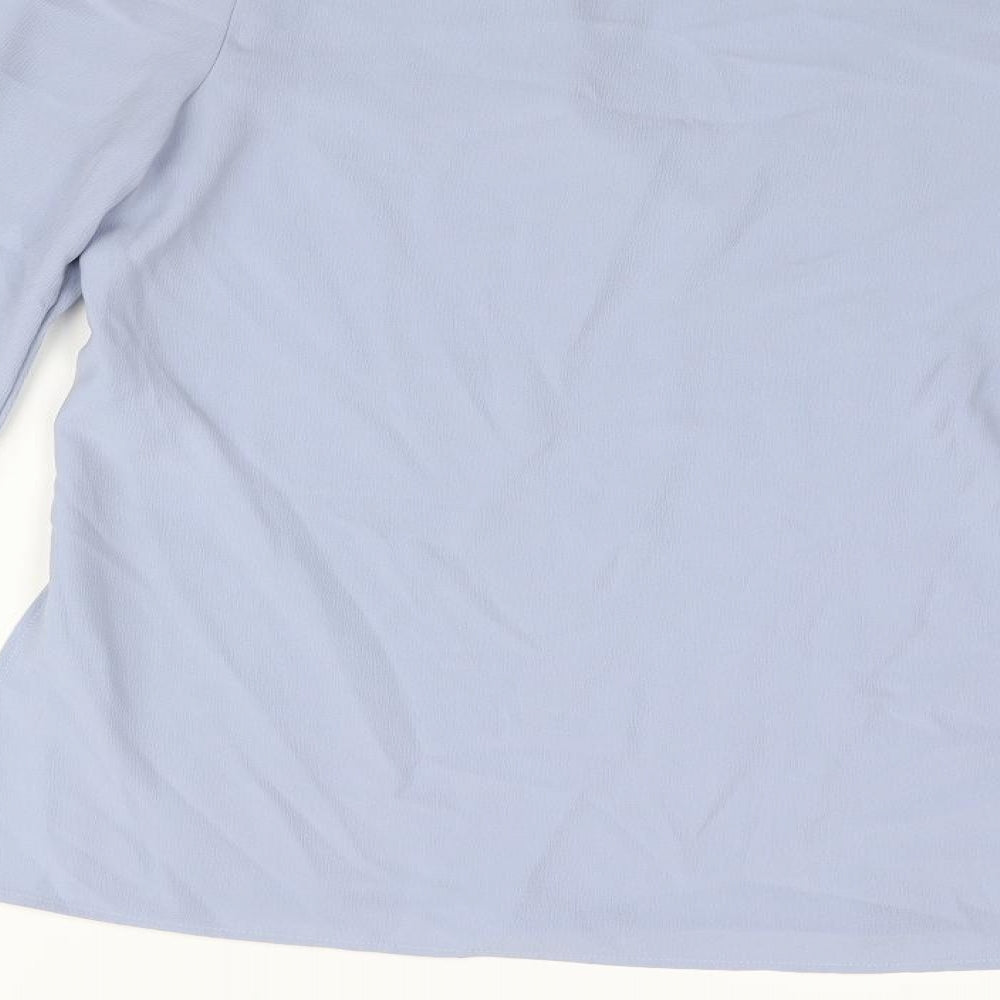 Womens UK Size 8 Topshop Blue Basic Blouse