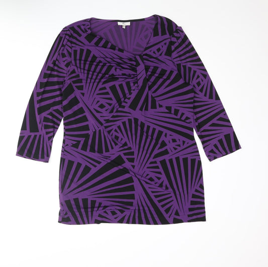 Womens UK Size L CC Purple Basic Blouse