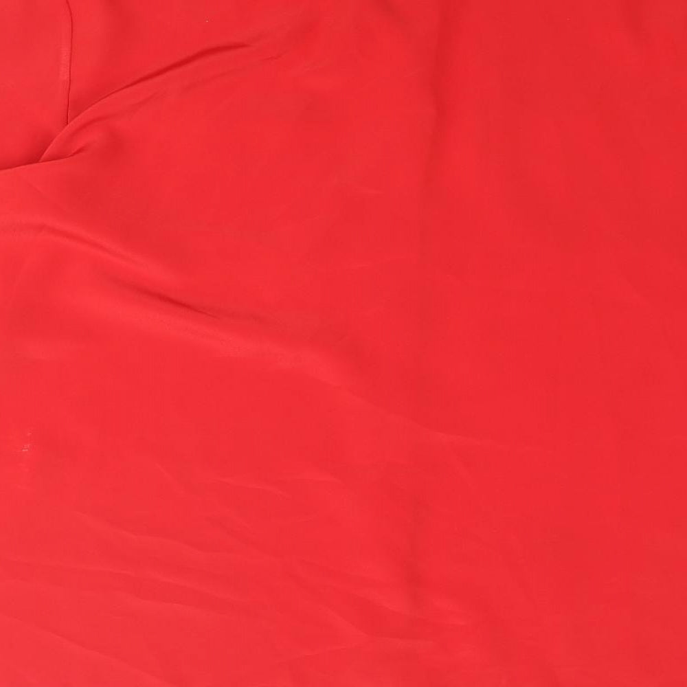 Womens UK Size 16 St Michael Red Basic Button-Up