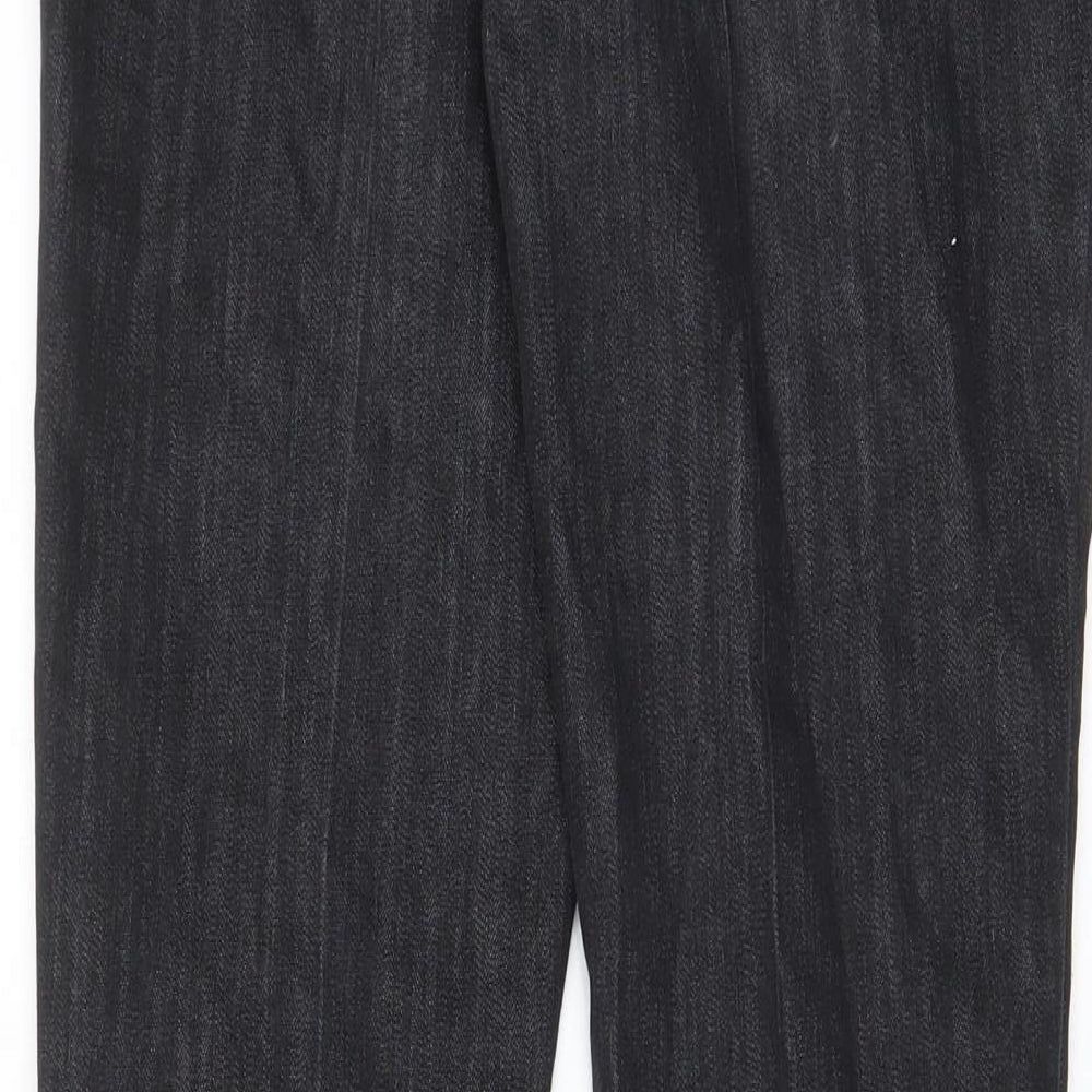 David Kahn Womens Black Cotton Straight Jeans Size 28 in L30 in Regular Zip - Pockets, Belt Loops