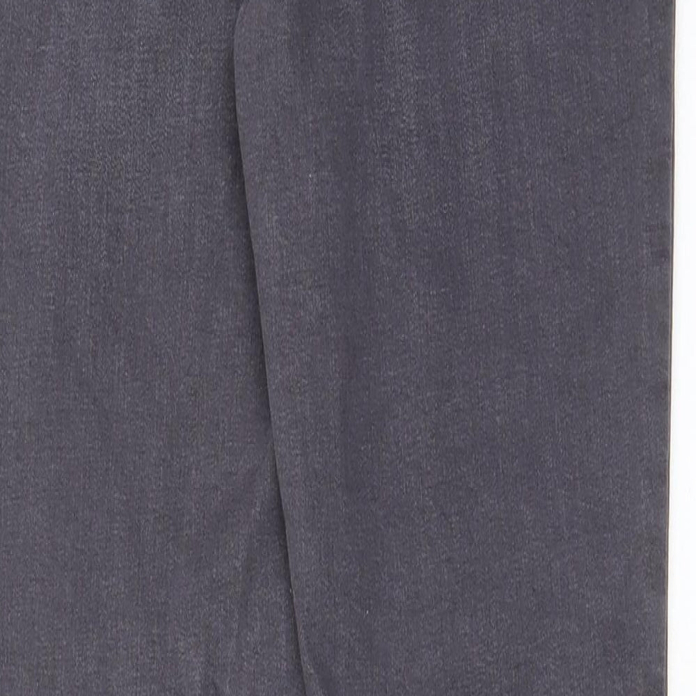 TU Womens Grey Cotton Skinny Jeans Size 12 L28 in Regular Zip - Pockets, Belt Loops