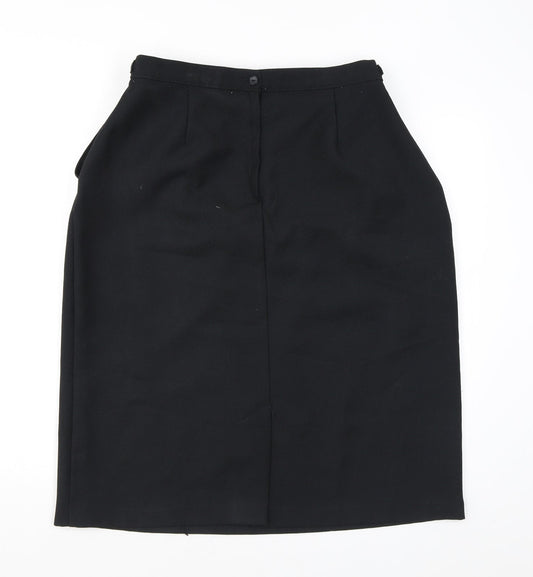 Classics Womens Black Polyester Straight & Pencil Skirt Size 20 Zip