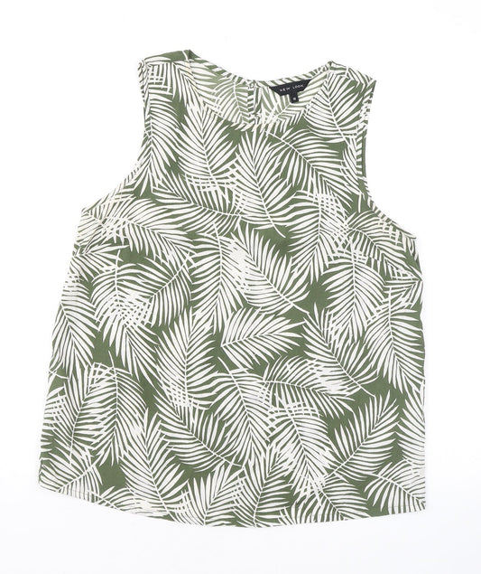 Womens UK Size 12 New Look Green Basic Tank