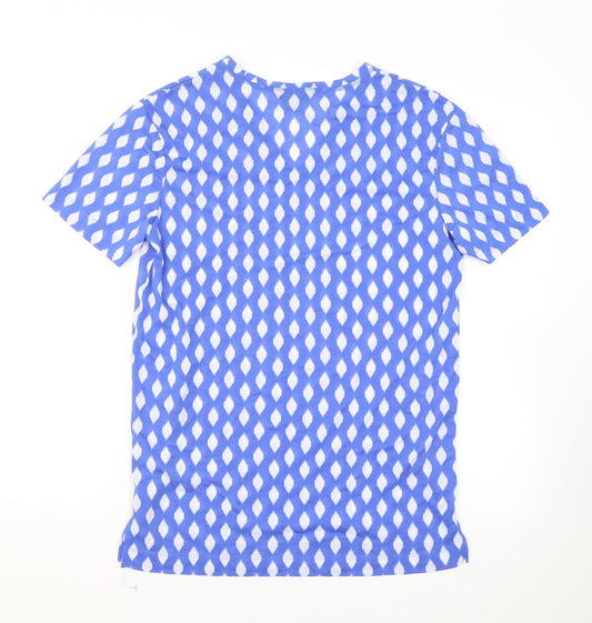 Womens UK Size 8 Marks and Spencer Blue Basic T-Shirt