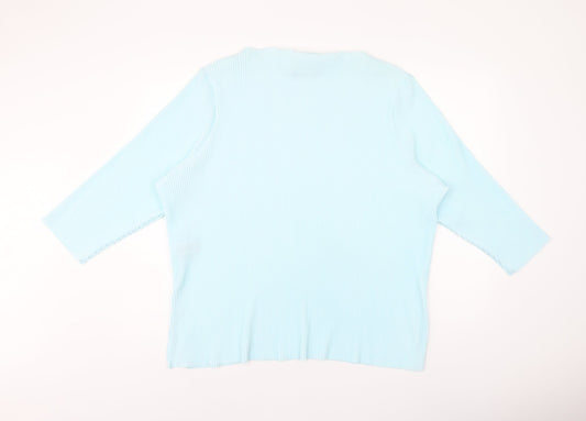 Womens UK Size 20 Marks and Spencer Blue Basic Blouse