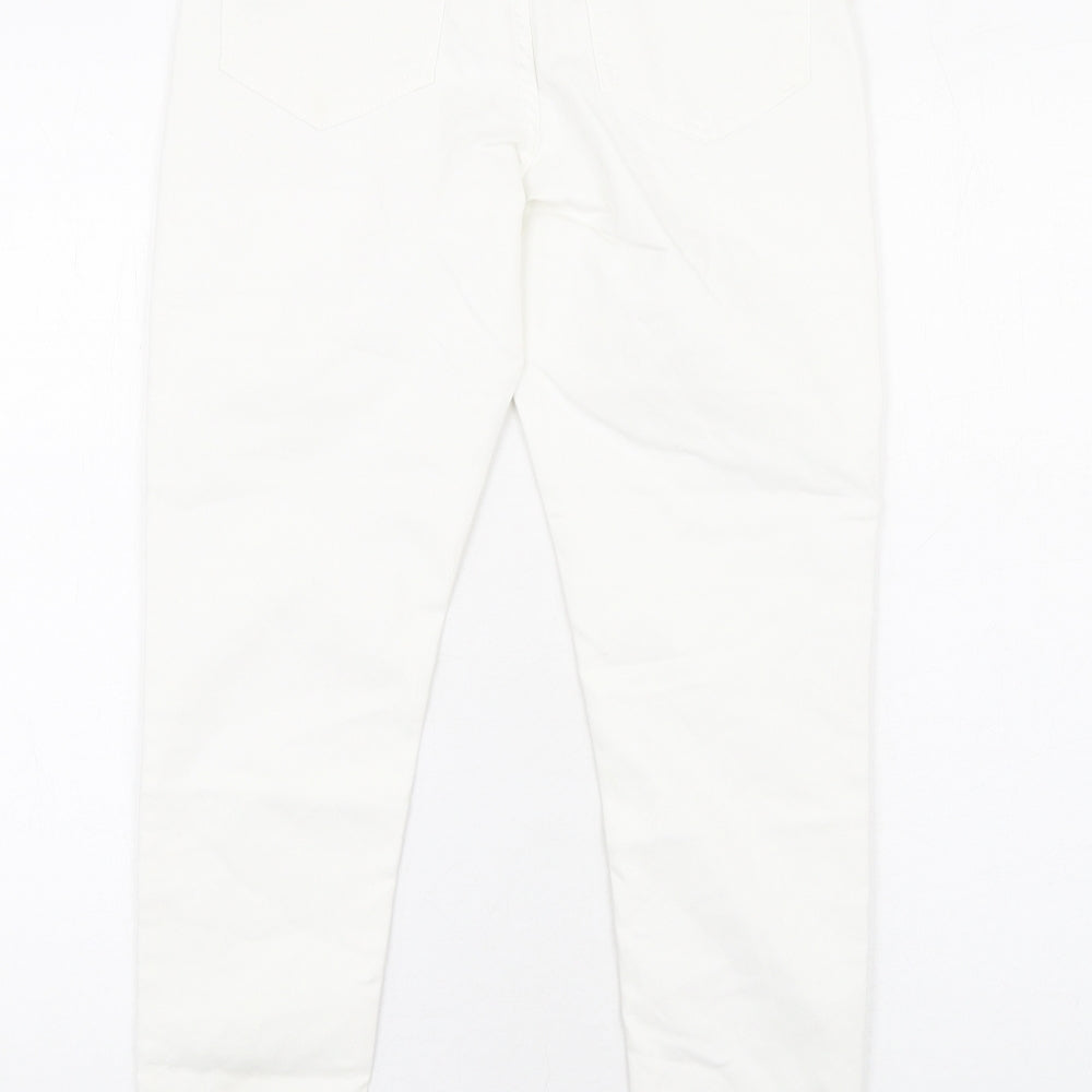 Womens UK Size 10 Marks and Spencer Regular Fit Skinny White Jeans