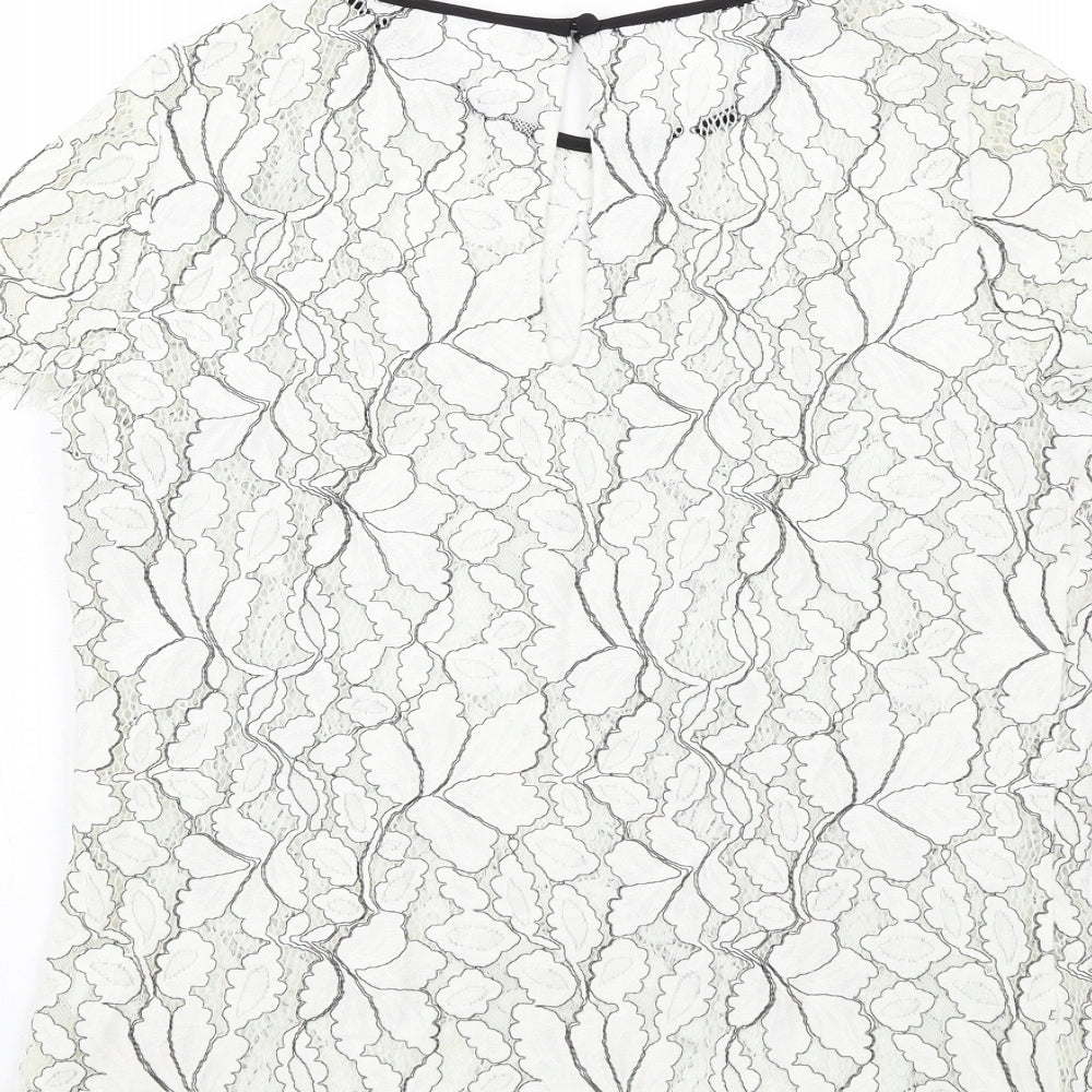 Womens UK Size 8 NEXT White Basic T-Shirt