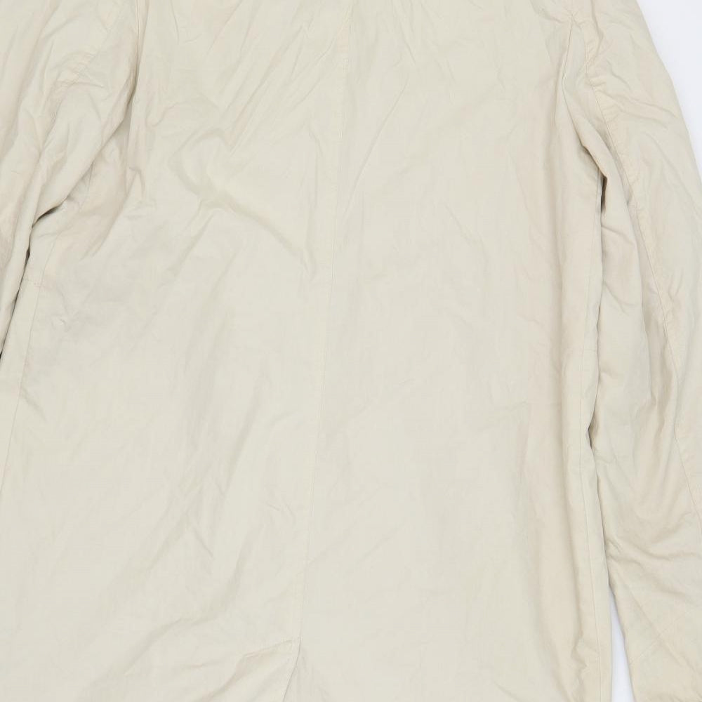 Great Plains Womens Beige Overcoat Coat Size S Button