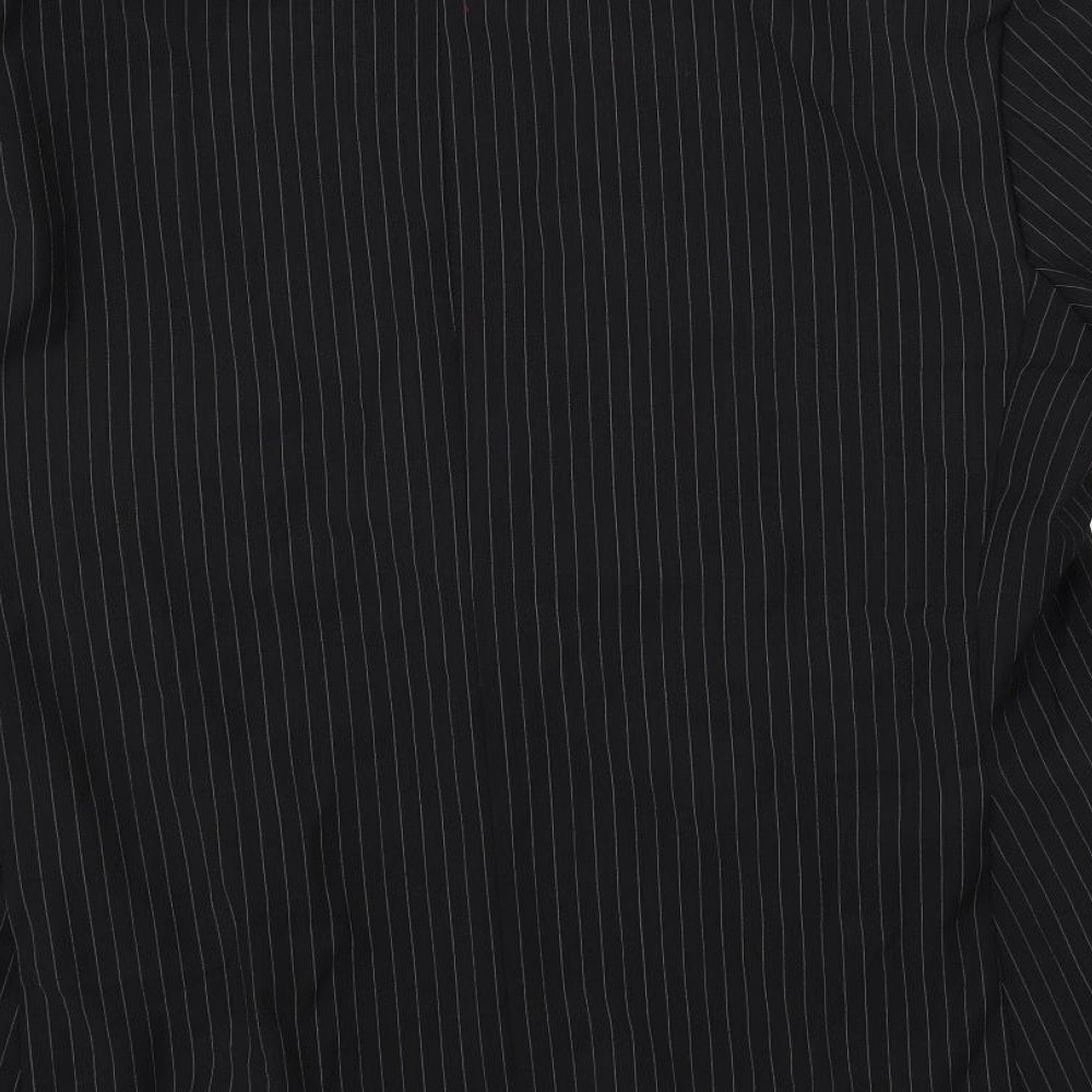 Autograph Mens Black Striped Wool Jacket Suit Jacket Size 44 Regular