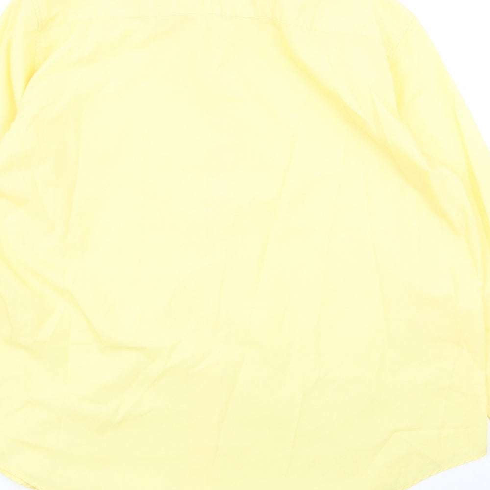 Womens UK Size 20 James Meade Yellow Basic Button-Up