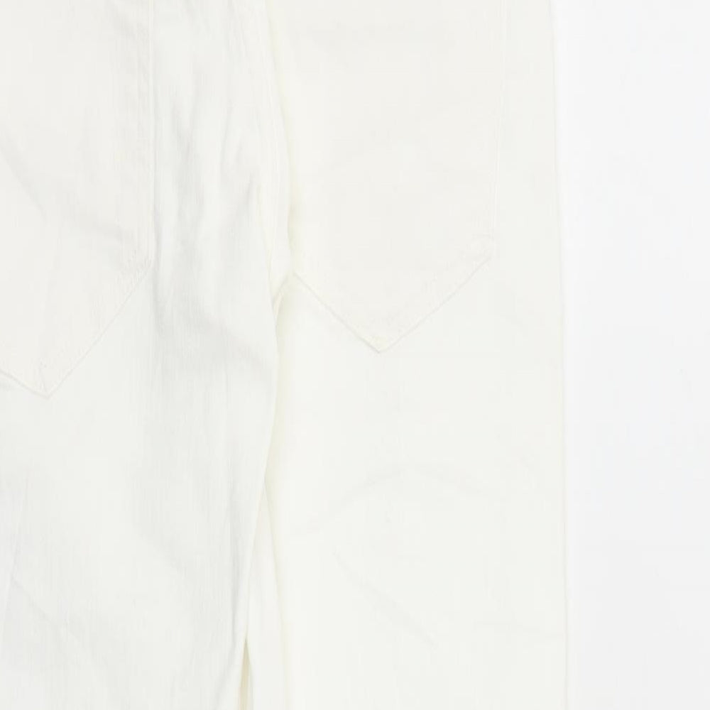 Zara Womens White Cotton Skinny Jeans Size 28 in L30 in Regular Zip