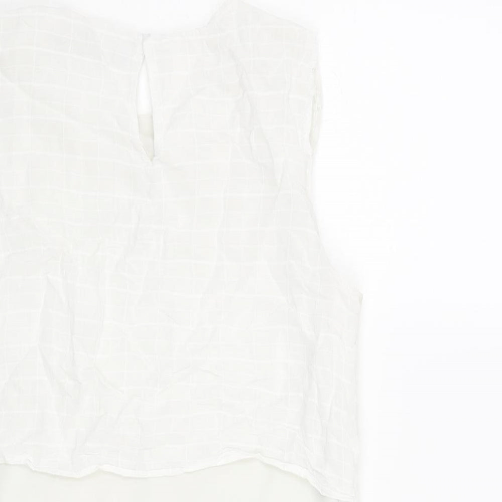 Womens UK Size S Zara White Basic Blouse