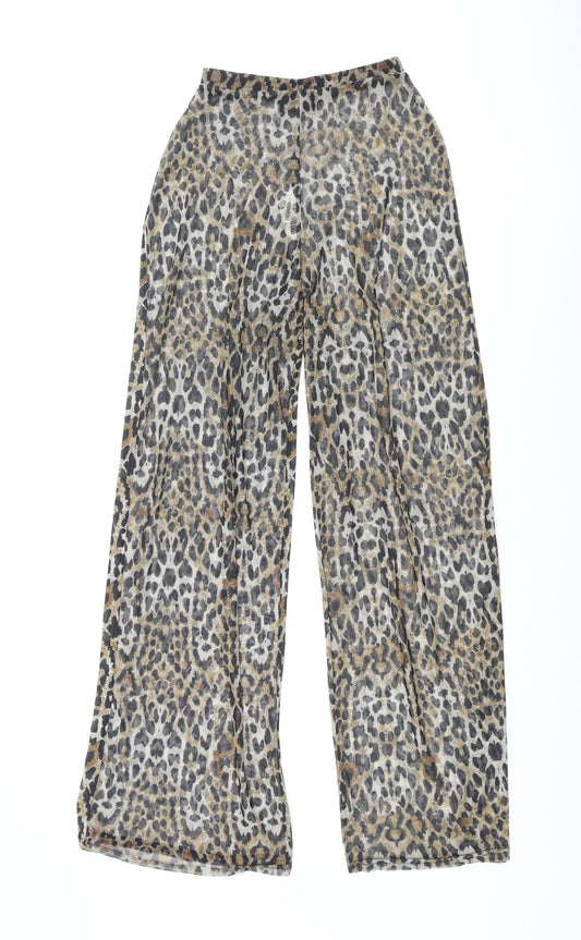 Womens UK Size 4 Missguided Regular Fit Beige Trousers