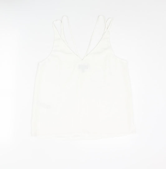 Womens UK Size 10 Topshop White Camisole Blouse