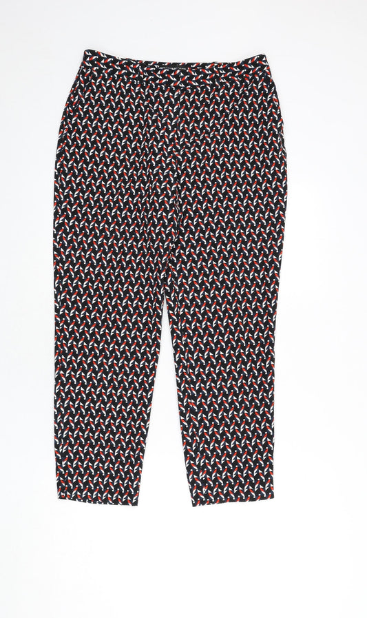 Womens UK Size 10 Dorothy Perkins Regular Fit Multicoloured Trousers