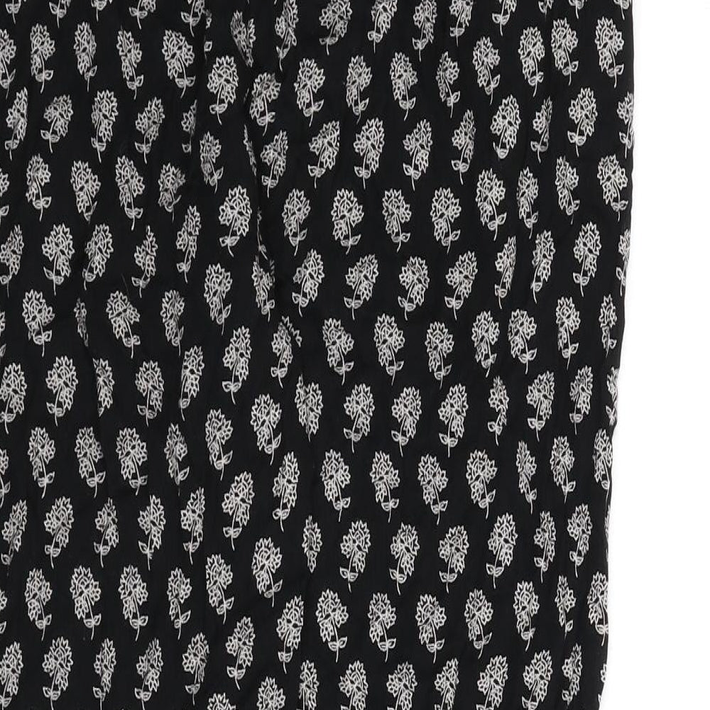 Womens UK Size 10 M&Co Regular Fit Black Trousers