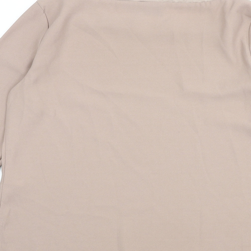 Womens UK Size 10 ESMARA Beige Basic Blouse
