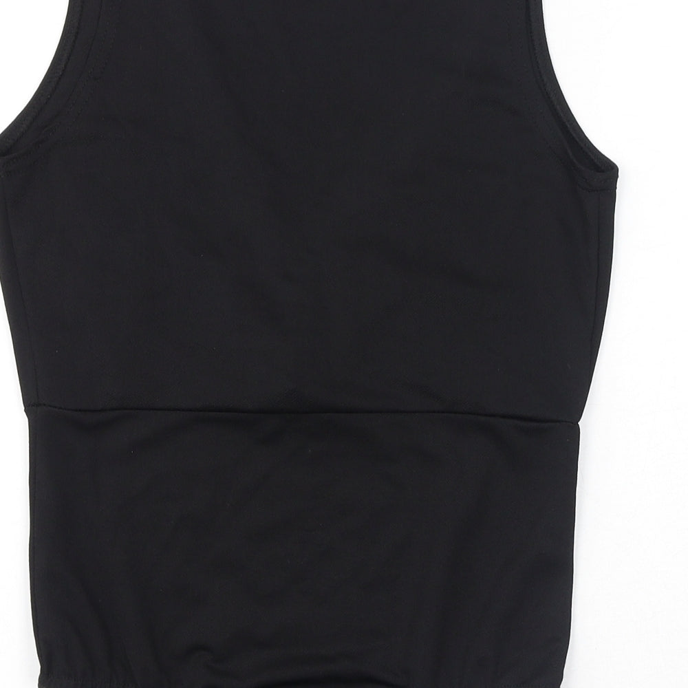 Womens UK Size 8 PRETTYLITTLETHING One-Piece Black Bodysuit