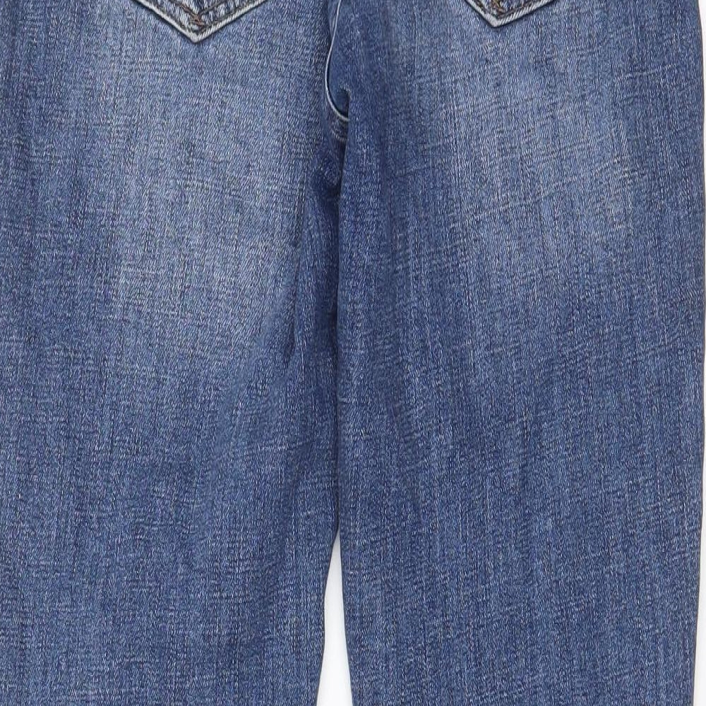 Gap Womens Blue Cotton Capri Jeans Size 30 in L26 in Regular Zip - Pockets, Belt Loops, Star, Studs