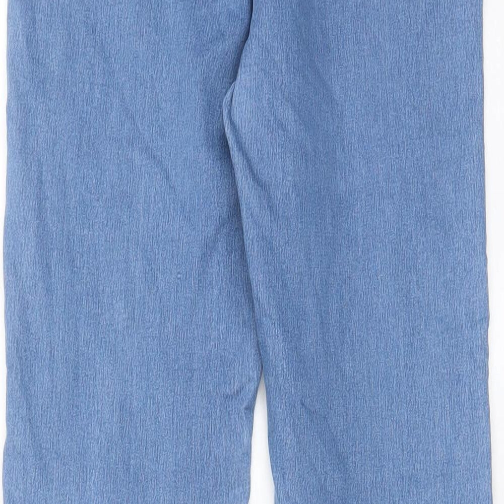 Brand and care label for Miss Selfridge women’s blue cotton skinny jeans, size UK 10, 29-inch leg regular zip - pockets