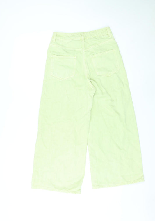 ASOS Womens Green Cotton Bootcut Jeans Size 25 in L21 in Regular Zip