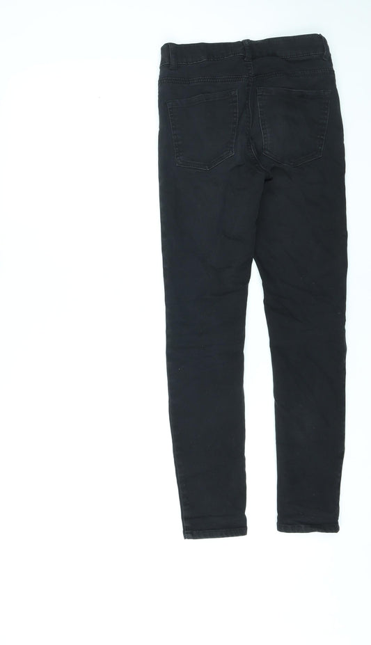 Denim & Co. Womens Black Cotton Skinny Jeans Size 6 L26 in Regular Zip