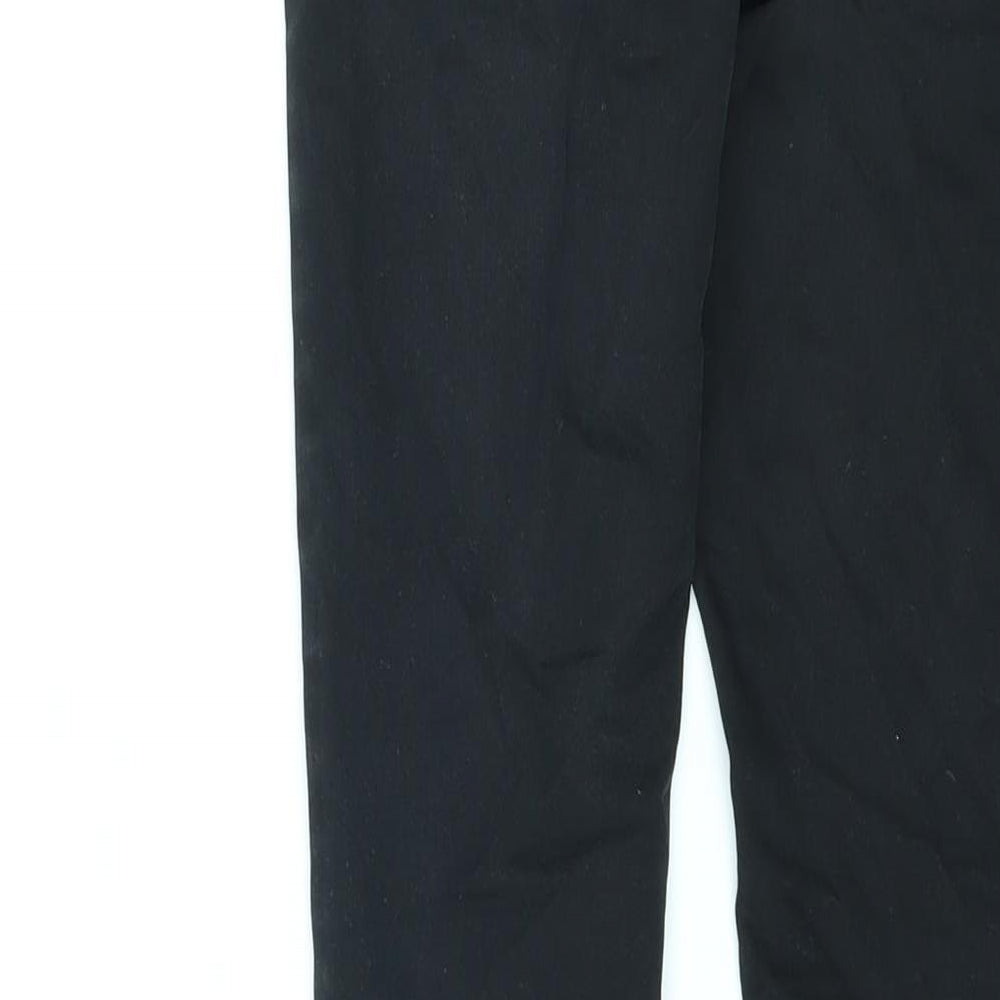Brand and care label for Denim & Co. women’s black cotton skinny jeans, size UK 6, 26-inch leg regular zip