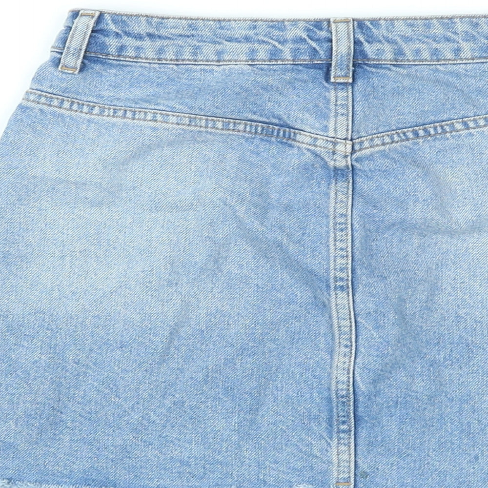Womens UK Size 6 Topshop A-Line Denim Skirt