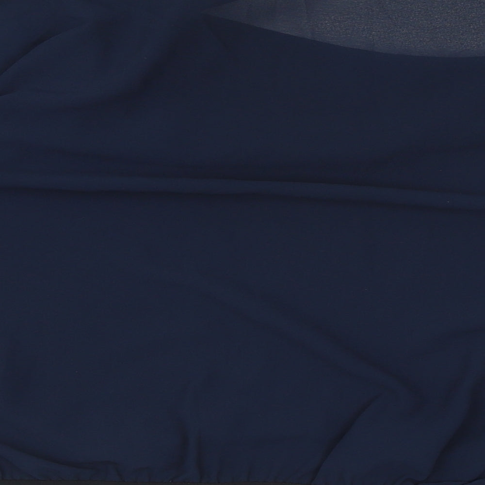 Womens UK Size 8 Part Two Blue Basic Blouse