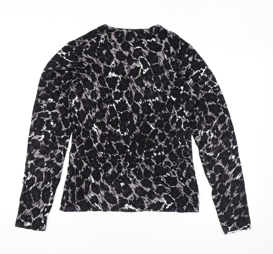 Womens UK Size 14 Pure & Natural Black Basic Blouse