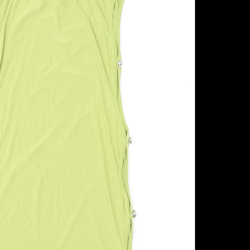 Missy Empire Womens Green Polyester Bodycon Size 8 Square Neck Pullover - Cutout