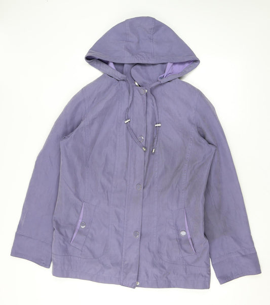 Womens UK Size 12 EWM Purple Anorak Coat