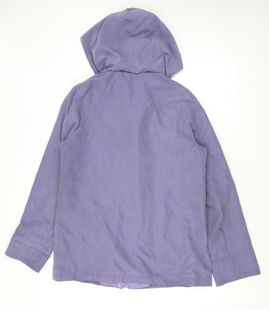 Womens UK Size 12 EWM Purple Anorak Coat