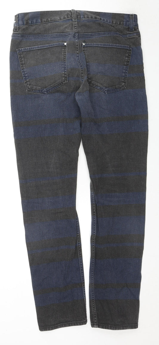 Mens UK Size 31 in H&M Regular Fit Skinny Black Jeans
