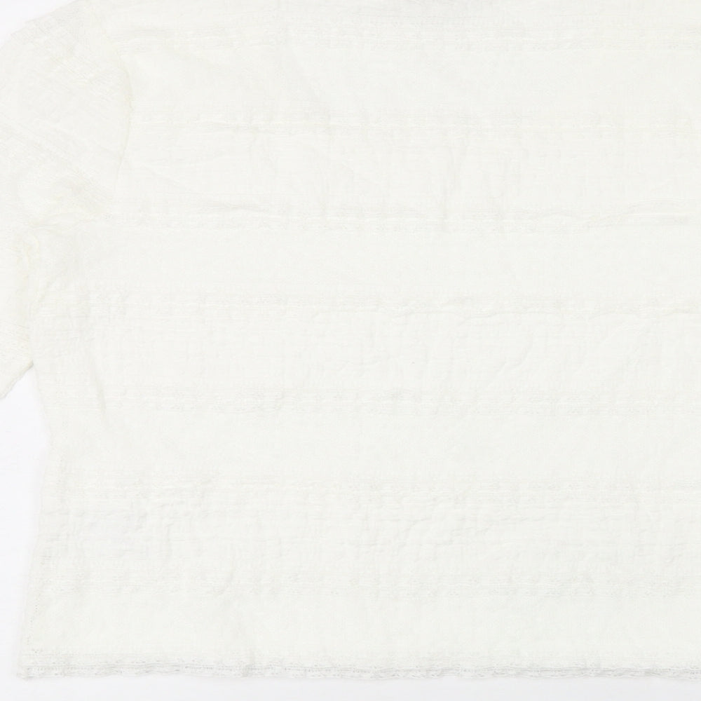 Womens UK Size S Precis White Jersey T-Shirt