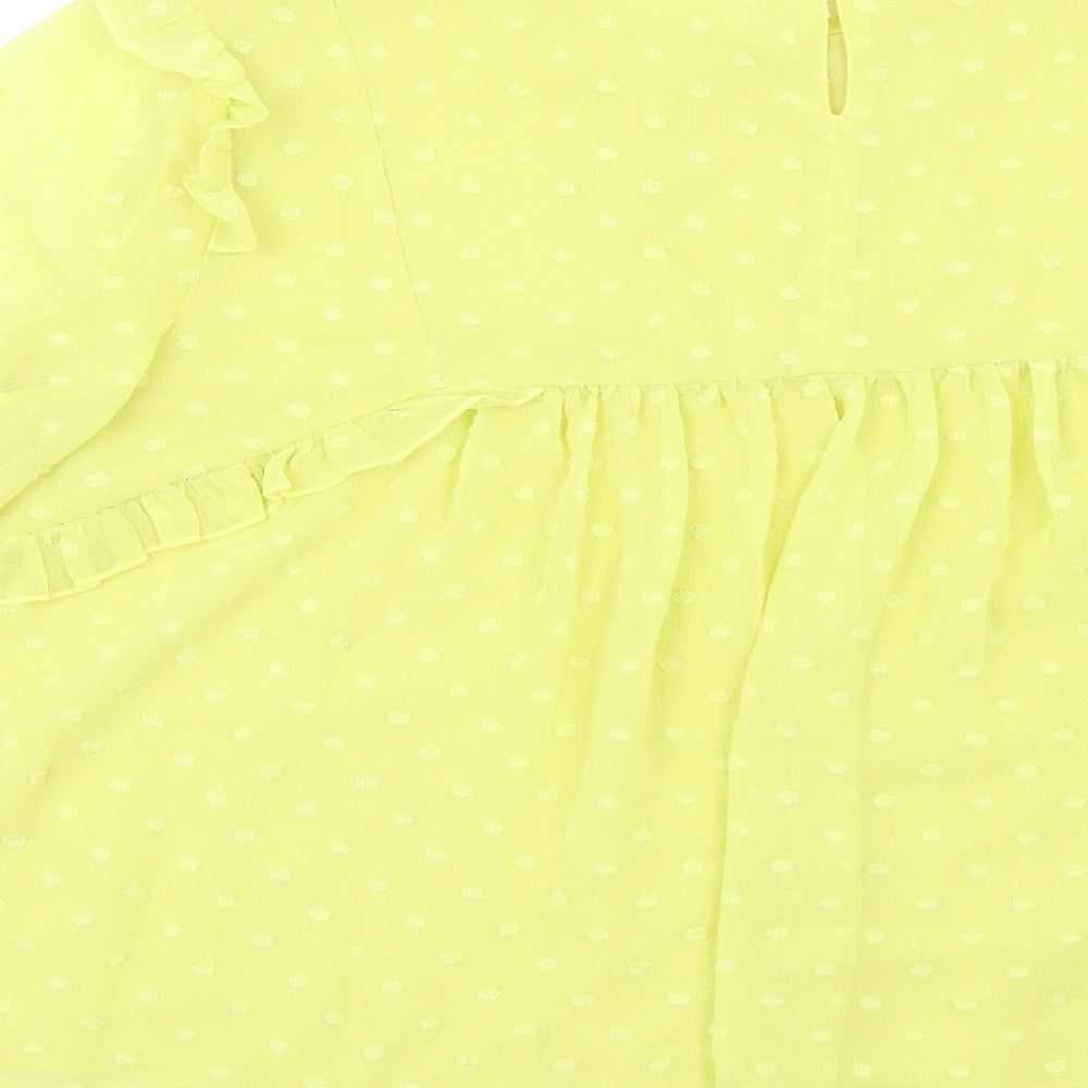 Womens UK Size 10 Marks and Spencer Yellow Basic Blouse