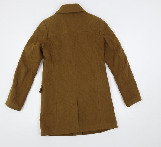 Womens UK Size 4 H&M Brown Pea Coat