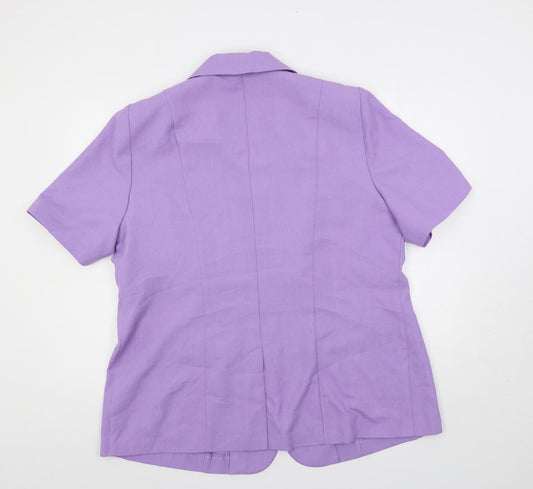 essence Womens Purple Jacket Blazer Size 20 Button
