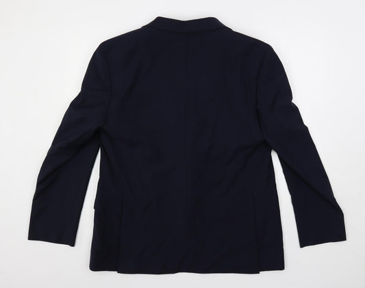 Autograph Mens Blue Wool Jacket Suit Jacket Size 44 Regular